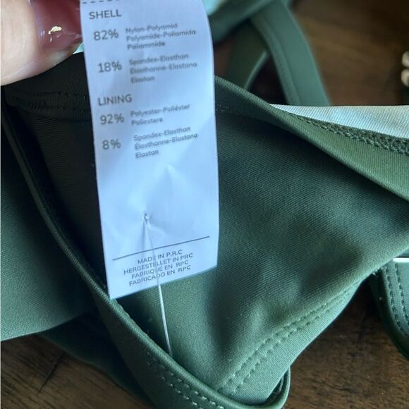 CUPSHE Army Green Bikini High Waisted Wrapped Front Knotted Bottom Size 3X NEW - Picture 16 of 16